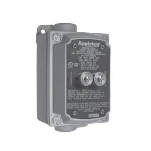Appleton® EFS150AGFI EFSR-GFI Factory Sealed Dead End GFCI Receptacle, 125 VAC, 20 A, 3 Poles, 2 Wires, Gray