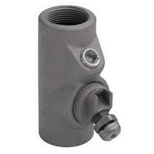 Appleton® UNILETS™ EYDEF150AL Drain Conduit Sealing Fitting, 1-1/2 in, For Use With Close Turning Radius Threaded Rigid Metal Conduit and IMC, Almag 35 Aluminum, Epoxy Powder Coated