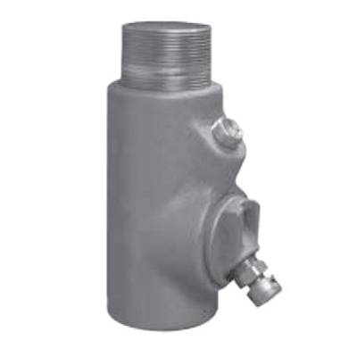 Appleton® UNILETS™ EYDM-250AL Drain Conduit Sealing Fitting, 2-1/2 in, For Use With Threaded Rigid Metal Conduit and IMC and Close Turning Radius, Almag 35 Aluminum, Epoxy Powder Coated