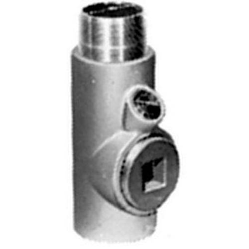 Appleton® UNILETS® EYM125-AL Dust-Ignitionproof Explosionproof Raintight Conduit Sealing Fitting With Removable Nipple, 1-1/4 in, For Use With IMC/Threaded Rigid Metallic Conduit, Almag 35 Aluminum, Epoxy Powder Coated