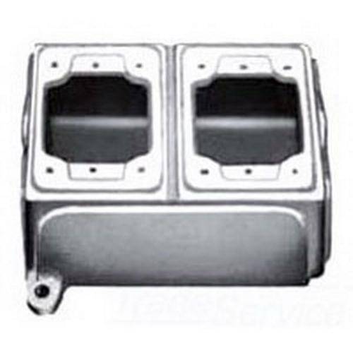 Appleton® UNILETS™ FDB-2L Type FDB Deep Thick Wall Device Box With Internal Ground Screw, Malleable Iron, 65 cu-in Capacity, 2 Gangs, 5.88 in H x 6.94 in W x 2.69 in D