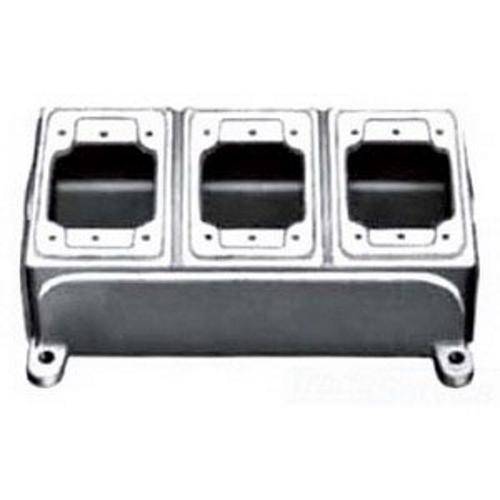 Appleton® UNILETS™ FDB-3L-A Type FDB Deep Thick Wall Device Box With Internal Ground Screw, Aluminum, 98 cu-in Capacity, 3 Gangs, 5 in H x 10.63 in W x 2.69 in D