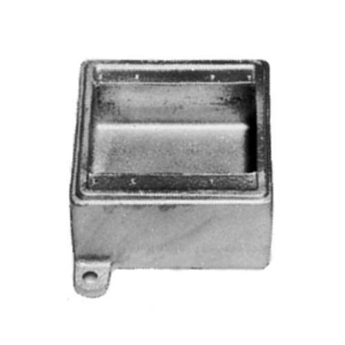 Appleton® UNILETS™ FD-2GL Type FDH Deep Device Box With Internal Ground Screw, Malleable Iron, 45 cu-in Capacity, 2 Gangs, 7 Knockouts, 4.56 in H x 4 in W x 2.69 in D