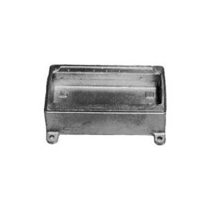 Appleton® UNILETS™ FD-4GL Type FDH Deep Device Box With Internal Ground Screw, Malleable Iron, 78 cu-in Capacity, 4 Gangs, 14 Knockouts, 6.31 in H x 13.88 in W x 2.69 in D