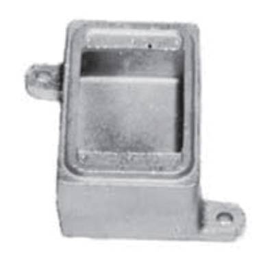 Appleton® UNILETS™ FS-1GL Type FDH Deep Shallow Device Box With Internal Ground Screw, Malleable Iron, 18 cu-in Capacity, 1 Gangs, 4 Knockouts, 4.25 in H x 2.69 in W x 2 in D