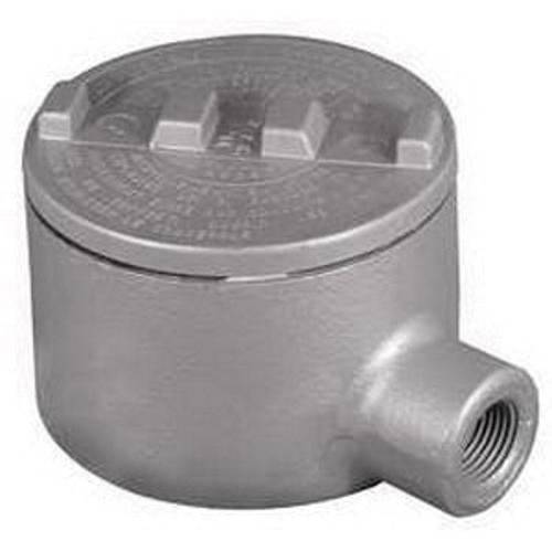 Appleton® UNILETS® GRE50M E-Style Dust-Ignitionproof Explosionproof Conduit Outlet Box With Malleable Iron Cover, 1/2 in, 3.38 in Cover Opening, 18 cu-in, Triple Coated