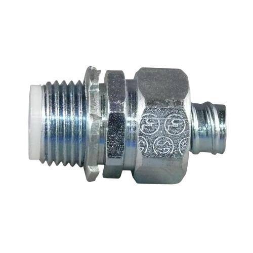 Appleton® STB-75 Liquid Tight Oiltight Raintight Conduit Connector With Insulated Throat, 3/4 in Trade, Straight, Steel, Zinc Electroplated