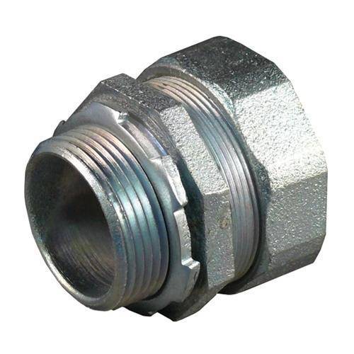 Appleton® ST-200 Liquid Tight Oiltight Raintight Conduit Connector With Plain Throat, 2 in Trade, Straight, Malleable Iron, Triple Coated