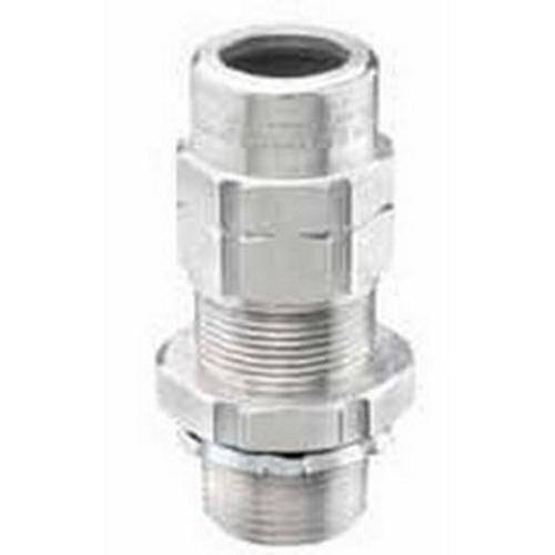 Appleton® TMC2-050075NB TMC2 Cable Gland Connector, 1/2 in Trade, 1/2 to 3/4 in Cable Openings, Brass, Nickel Plated