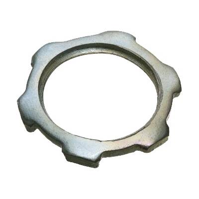 Arlington 402 Threaded Conduit Locknut, 3/4 in, For Use With IMC/Rigid Conduit, Steel, Plated