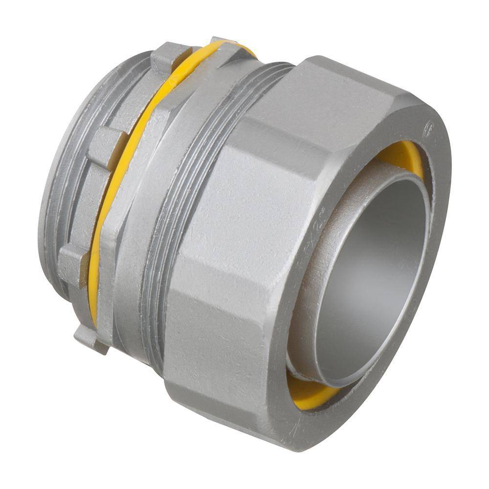 Arlington LT150 Straight Liquid Tight Conduit Connector, 1-1/2 in Trade, Die Cast Zinc