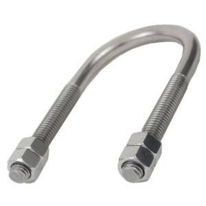3/4" Pipe, Calbrite S60700UB00 U-Bolt, 1/4" x 2.52" Thread, 316 Stainless Steel