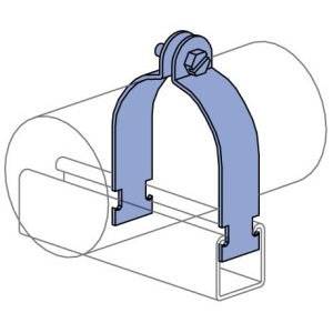 1", 600 Lb Load, 14 Gauge, Unistrut P1113EG Pipe and Conduit Clamp