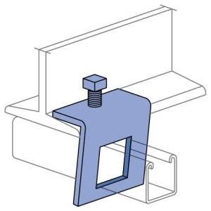3-1/2" x 3-1/2", Unistrut P1796S-SS Beam Clamp, 500 Lb Load Rated, Hot Rolled Pickled and Oiled
