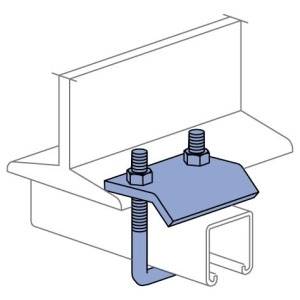 3" x 3-3/8", 3/4" Jaw, Unistrut P2785-EG Beam Clamp, 1000 Lb Load Rated, Electrogalvanized
