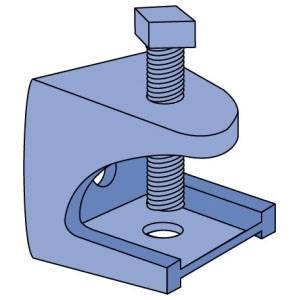 2-5/8" x 2-1/2", 7/8" Jaw, Unistrut P2894-50-EG Beam Clamp, 400 Lb Load Rated, Electrogalvanized