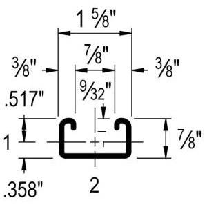 1-5/8" x 7/8" x 10', Unistrut P330010PG Strut Channel, 12 Gauge Thick, Pre-Galvanized