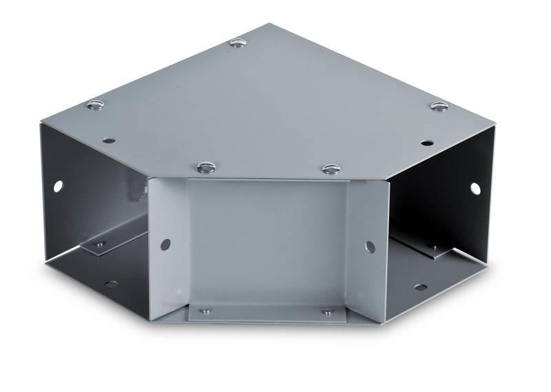 Austin Electrical Enclosures AB-22EP End Cap, 2.5 in H x 2.5 in W, for use with NEMA 1 Wireway, Cold Rolled Steel, Gray