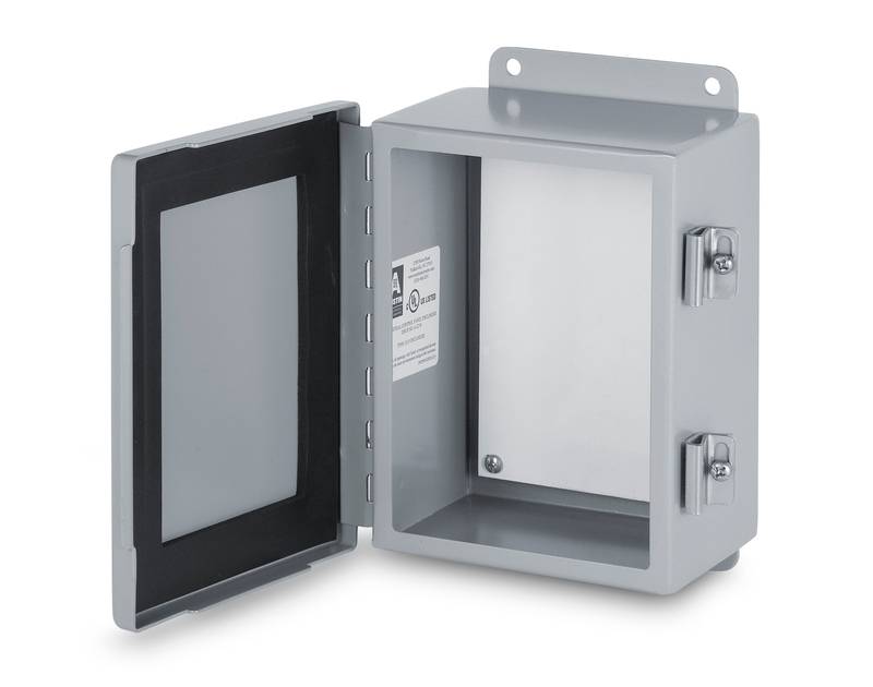 Austin Electrical Enclosures AB-16148JH Hinge Boxes, 16 in h x 14 in w x 8 in d, Screw Clamp cover, NEMA 12/NEMA 13 nema rating, Steel