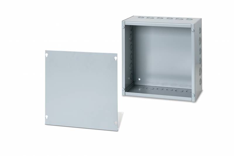 Austin Electrical Enclosures AB-884SBGK Screw Cover Boxes, 8 in h x 8 in w x 4 in d, Screw-On cover, NEMA 1 nema rating, Galvanized Steel