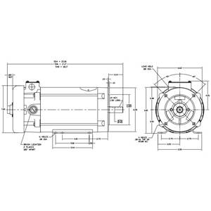 2 HP, 9.6 A, 180 VDC, ABB CDP3585 SCR Drive Motor, 0.875" Shaft, 1750 RPM, TEFC