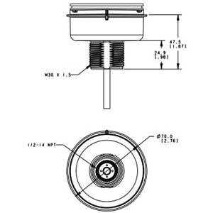 Banner Engineering B-TL70-Q8 B-TL70 Tower Light Accessory, 12 to 30 VDC, 47.5 mm H x 70.0 mm W, Polycarbonate, CULUS Listed/CE Certified