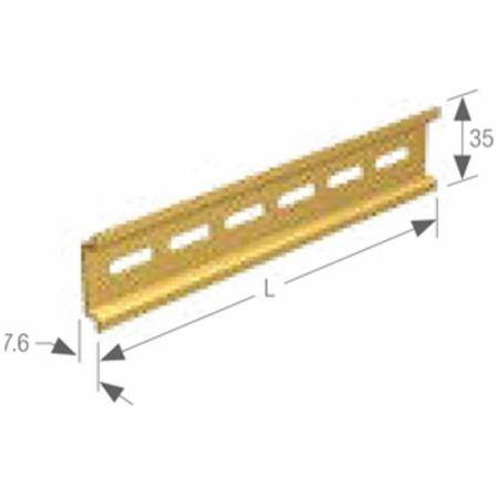 140 MM x 35 MM x 7.6 MM, Banner Engineering Corp. 26605 Bracket DIN Rail