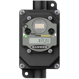 10 to 30 VDC, 2.4 GHz, 65 mW, Banner Engineering Corp. 18089 Sure Cross®, FlexPower® Radio Frequency Network Node, Polycarbonate,, 2 Mile