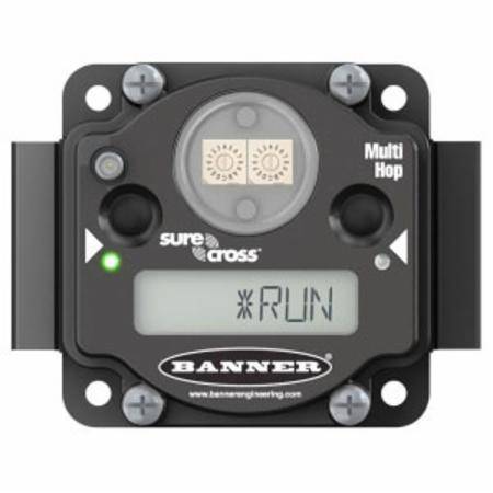 10 to 30 VDC, 900 Mega Hertz, 1 W, Banner Engineering Corp. 16763 Sure Cross® Multi-Hop Modbus Radio, Polycarbonate, External Terminal, 6 Mile