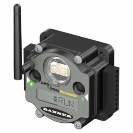 10 to 30 VDC, 2.4 GHz, 65 mW, Banner Engineering Corp. 18800 Sure Cross® Radio Frequency Network Node, Polycarbonate, External Terminal, 2 Mile