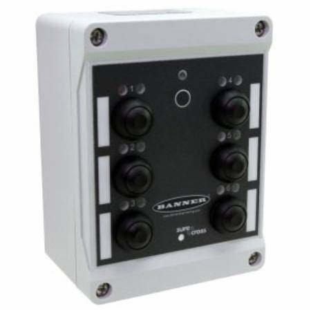 10 to 30 VDC, 2.4 GHz, 65 mW, Banner Engineering Corp. 800826 Sure Cross® Wireless Sensor Node, Polycarbonate, Integrated Battery, 2 Mile