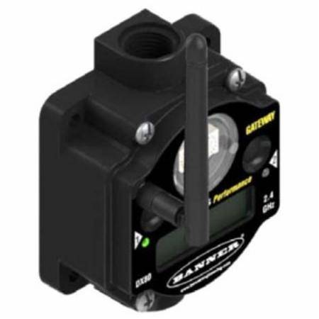 10 to 30 VDC, 2.4 GHz, 65 mW, Banner Engineering Corp. 801887 Sure Cross®, FlexPower® Radio Frequency Network Node, Polycarbonate, Integrated Battery, 2 Mile