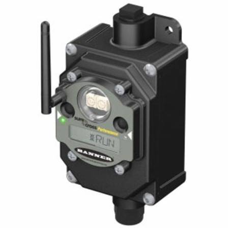 3.6 VDC, 2.4 GHz, 65 mW, Banner Engineering Corp. 19959 Sure Cross® Radio Frequency Network Node, Polycarbonate, Integrated Battery, 2 Mile