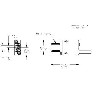 10 to 30 VDC, Banner Engineering Corp. 25649 MINI-BEAM® Fiber Optic Amplifier,