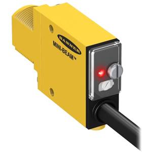 10 to 30 VDC, 18 MM Barrel, Banner Engineering Corp. 26913 MINI-BEAM® Photoelectric Sensor, 50 MM to 2 M Sensing Distance, 4-Pin Euro Integral Quick Disconnect