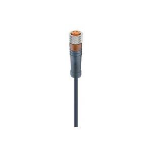 30 V 4A, 4-Pole, Belden Inc. 18215 Cordset, Thermoplastic Polyurethane, Female Straight, Black