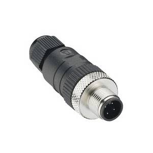 240 V 4A, 3 to 4-Pole, Belden Inc. 11584 Field Attachable Connector, Polybutylene Terephthalate, Male Straight, Black