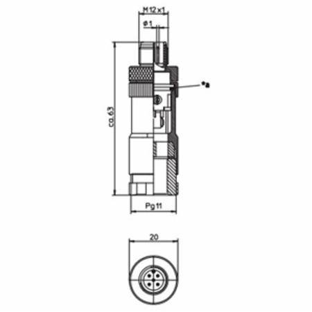 240 V 4A, 3 to 4-Pole, Belden Inc. 18236 Field Attachable Connector, Polybutylene Terephthalate, Male Straight, Black