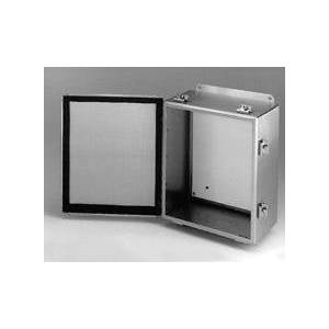 B-Line 12106-4XSCHC JIC Panel Enclosure, 10 in W x 6 in D x 12 in H, NEMA 4X/IP66 NEMA Rating, 304 Stainless Steel