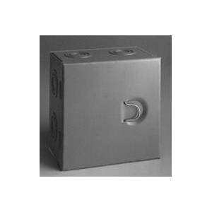 B-Line 12126 HC Junction Box With Knockout, 12 in H x 12 in W x 6 in D, Hinged Cover, NEMA 1/IP30 NEMA Rating, Carbon steel