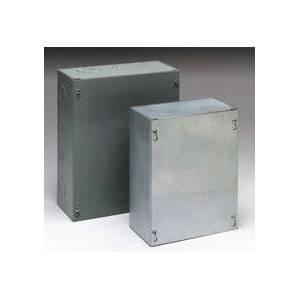 B-Line 666 SCGV Junction Box With Knockout, 6 in H x 6 in W x 6 in D, Screw Cover, NEMA 1/IP30 NEMA Rating, Steel