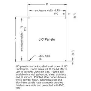 B-Line AW86P Solid Rectangle Panel, 4.87 in W x 6.87 in H, Steel