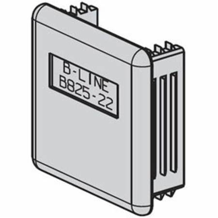 B-Line B825-22GRY End Cap, For Use With 1-5/8 x 1-5/8 in B22, B24 Series Channel, Polyurethane