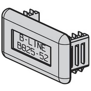 B-Line B825-52GRY End Cap, For Use With 13/16 x 1-5/8 in B52, B54 Series Channel, Polyurethane