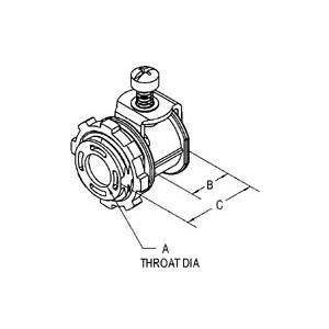 3/8" Bridgeport Fittings 570-DCR2 Metal Clad/Armored Cable Strap Connector
