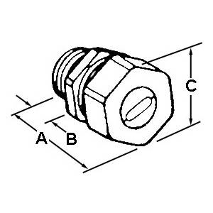 1/2" Bridgeport Fittings 761-UF Service Entrance Cable Connector