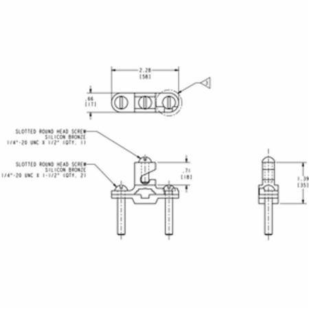 1/2 to 1" IPS, 3/8 to 1" Rod, Hubbell Incorporated C11K16D Mechanical Grounding Connector, 10 to 2 AWG,
