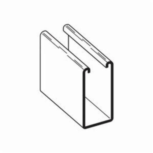 B-Line B54-120SS4 Single Metal Framing Channel, 10 ft L 1-5/8 in W 13/16 in D 14 ga THK, ASTM A240 304 Stainless Steel, 304 Stainless Steel, Import