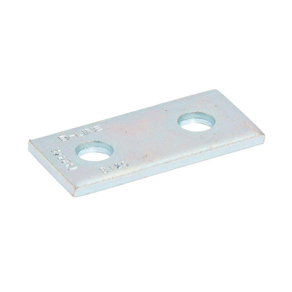 B-Line B129ZN Flat Splice Plate, 2 Holes, 3-1/2 in L x 1-5/8 in W x 1/4 in THK, Strip Steel