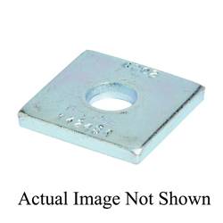 B-Line B202ZN Square Washer, 1/2 in, 9/16 in ID, Steel